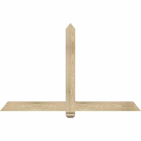 Ekena Millwork Eugene Rough Sawn Timber Gable Bracket, Douglas Fir, 60"W x 38"H x 2"D x 4"F, 15/12 Pitch GBW060X38X0204EUG00RDF - main